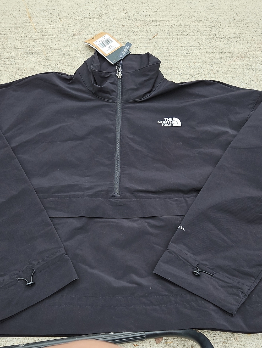 The North Face Black Womens Half-Zip Windbreak Pull Over Nwt